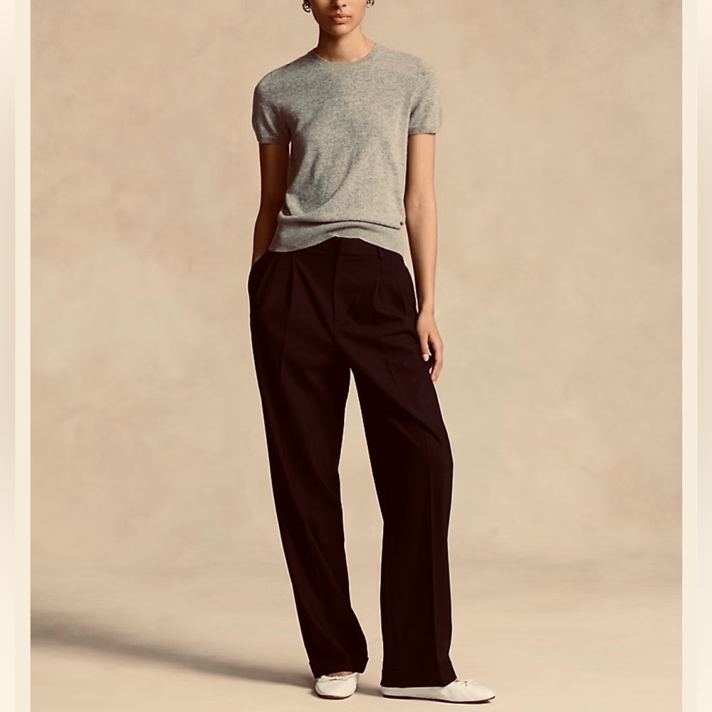 Ralph Lauren Collection Wool Blend Straight-Leg Trousers